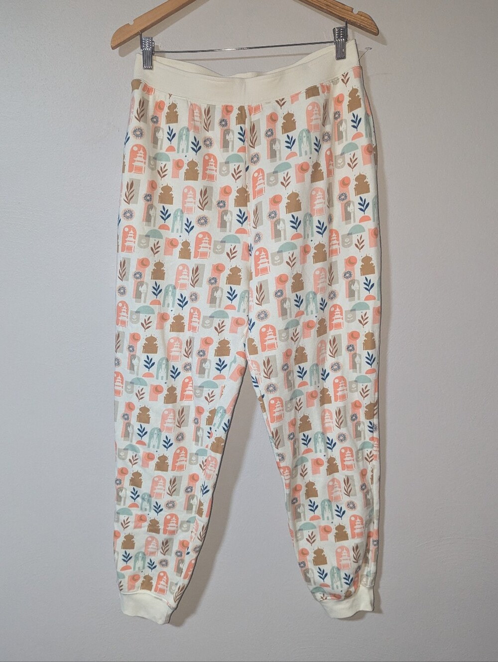 L Disney Castle Homes & Towers Printed Joggers
